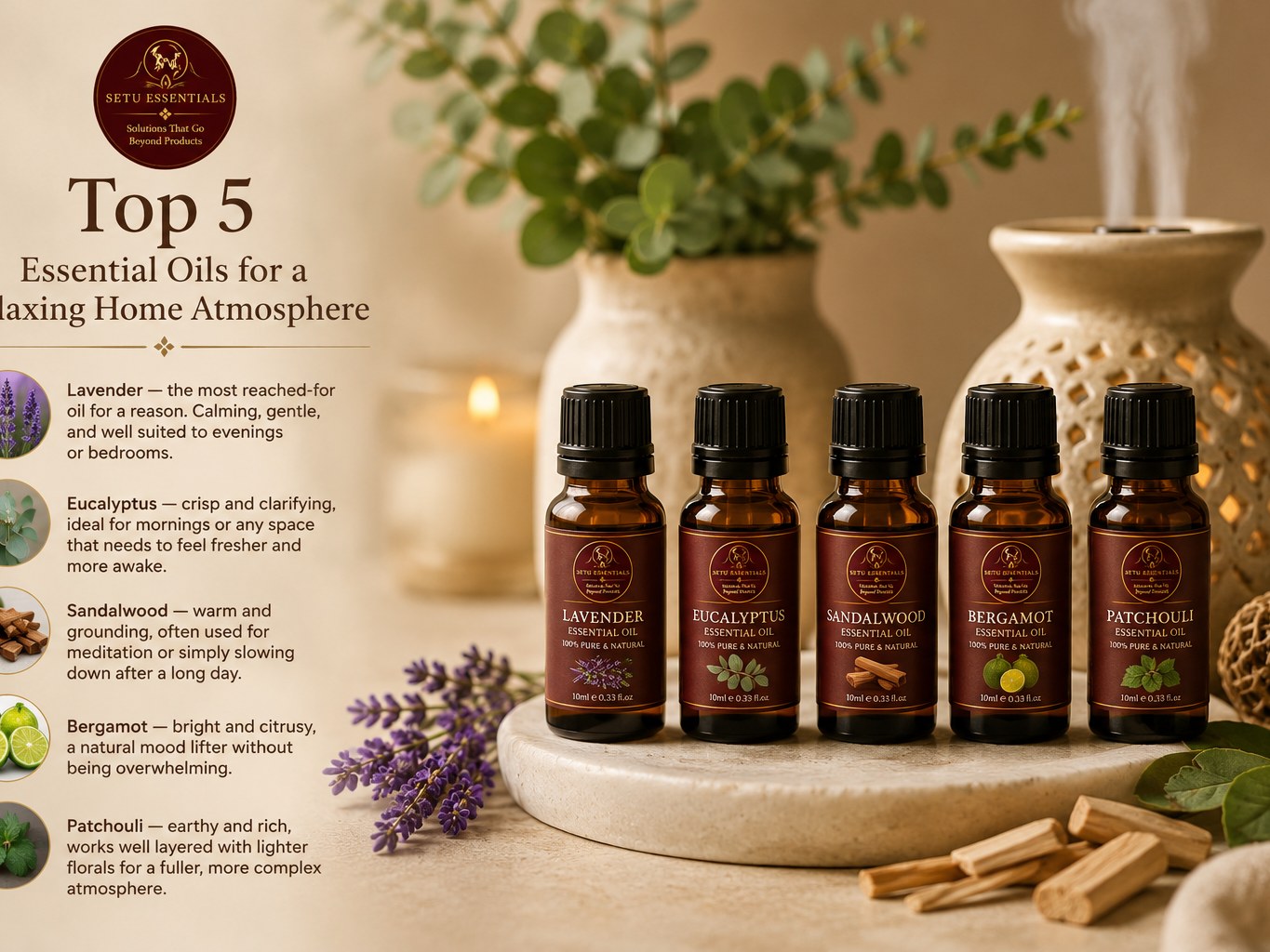 Top 5 Essential Oils for a Relaxing Home Atmosphere